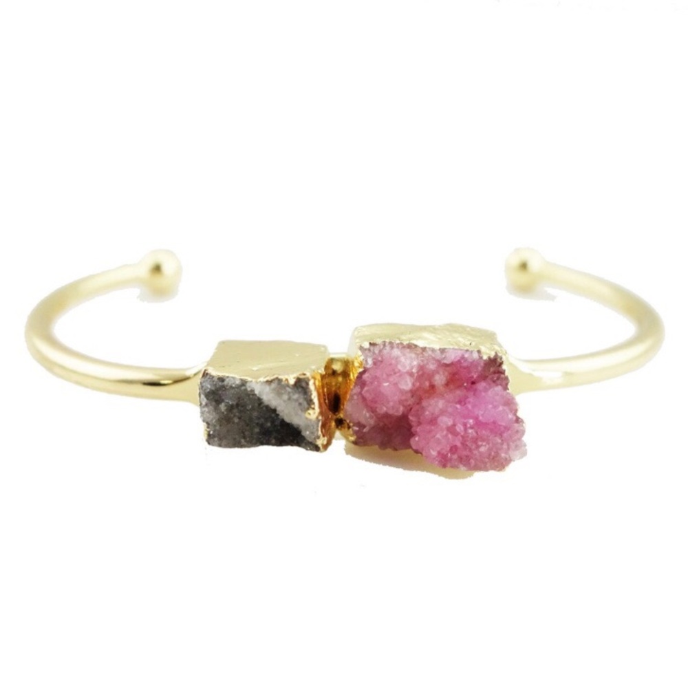 Dani Druzy Cuff | Gray & Pink Bracelet
